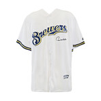 Paul Molitor // Signed Milwaukee Brewers Majestic Replica Baseball Jersey