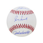 Greg Maddux, John Smoltz & Tom Glavine Triple // Signed Rawlings Official MLB Baseball