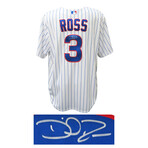 David Ross // Signed Chicago Cubs White Pinstripe Majestic Replica Baseball Jersey