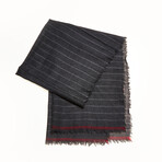 Piacenza AirWool Stripe Scarf // Charcoal