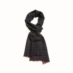 Piacenza AirWool Stripe Scarf // Charcoal