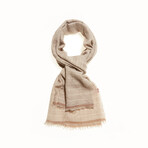 Piacenza AirWool Stripe Scarf // Tan