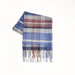 Tindari Collection CodeSilk Scarf // Burgundy + Navy Plaid