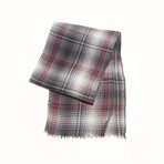 Piacenza AirWool Plaid Scarf // Charcoal