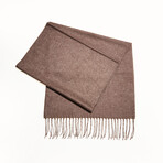 Agnona Cashmere + Silk Tonal Houndstooth Scarf // Brown