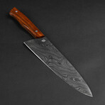 Kodiak 8" Damascus Steel Chef Knife with Rosewood Handle