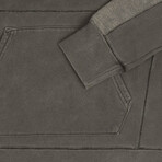 Loose Stitch Beach Hoodie // Washed Black (S)