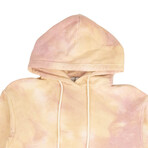 Tie Dye Beach Hoodie // Super Bloom Pink + Yellow (XS)
