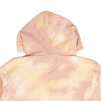 Tie Dye Beach Hoodie // Super Bloom Pink + Yellow (XS)