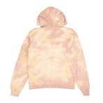 Tie Dye Beach Hoodie // Super Bloom Pink + Yellow (XS)