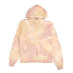 Tie Dye Beach Hoodie // Super Bloom Pink + Yellow (XS)