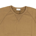 Pullover Long Sleeve Crewneck Sweatshirt // Brown (S)