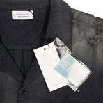 Petrol Short Sleeve Button Down Shirt // Blue (S)