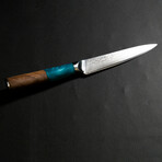 Blue Steel 9 inch Olive Wood Utility Knife