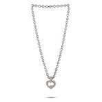 Happy Diamonds 18K White Gold Diamond Heart Pendant Necklace // 23" // Estate