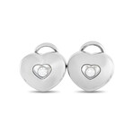 18K White Gold Happy Diamonds Diamond Clip-On Earrings // New