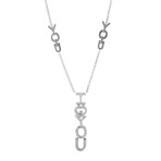 Happy Diamonds 18K White Gold Diamond I Love You Pendant Necklace // 22" // New