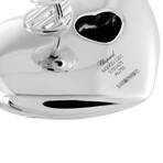 18K White Gold Diamond Heart Earrings // New