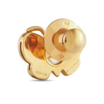 Happy Diamonds 18K Yellow Gold Diamond + Emerald + Ruby + Sapphire Butterfly Brooch // Estate