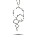 Happy Diamonds 18K White Gold Diamond Pendant Necklace // 16" // New
