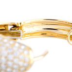 18K Yellow Gold Happy Diamonds Floating Diamond Heart Earrings // New