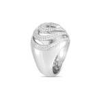 18K White Gold Diamond Ring // Ring Size: 10 // New