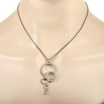 Happy Diamonds 18K White Gold Diamond Pendant Necklace // 16" // New
