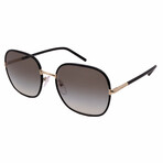 Prada // Women's PR67XS AAV0A7 Non-Polarized Square Sunglsses // Pale Gold-Black + Gray Gradient