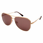 Prada // Women's Square PR63XS 5AK05D Non-Polarized Sunglasses // Gold + Brown Mirror