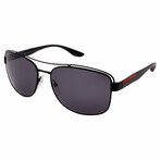 Prada Sport // Men's Square PS57VS ABO02G Polarized Sunglasses // Matte Black + Polarized Gray