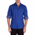 Do Me A Solid Long Sleeve Button Up // Royal Blue (XS)