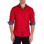 Jack of All Trades Long Sleeve Button Up // Red (M)