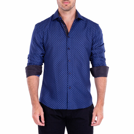 Tech Savvy Long Sleeve Button Up // Navy (XS)