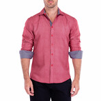 Absolute Gem Long Sleeve Button Up // Red (M)