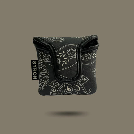 Paisley Putter Cover // Mallet // Black