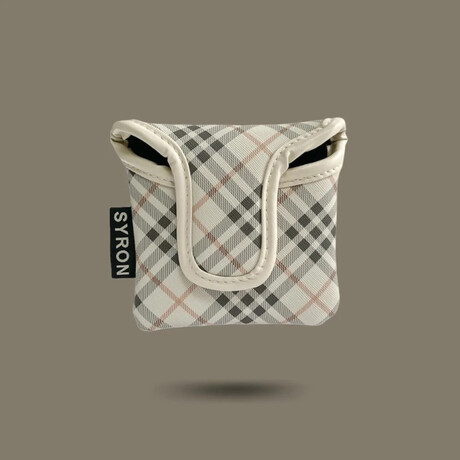 Plaid Putter Cover // Mallet // Tan + Beige