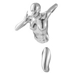 Woman Sculpture Wall Runner // 13" // Chrome