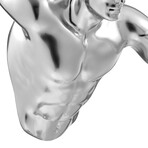 Man Sculpture Wall Runner // 20" // Chrome