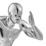 Man Sculpture Wall Runner // 20" // Chrome