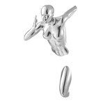 Woman Sculpture Wall Runner // 20" // Chrome