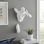 Man Sculpture Wall Runner // 20" // White