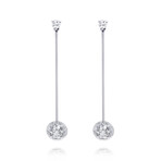 Damiani Minou 18K White Gold Diamond Drop Earrings // Store Display