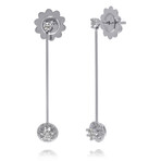 Damiani Minou 18K White Gold Diamond Drop Earrings // Store Display