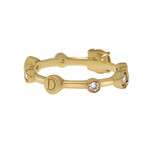 Damiani 18K Yellow Gold Topaz + Diamond Ring // Ring Sizee: 7.5 // Store Display