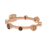 Damiani 18K Rose Gold Black + Green Peridot Gemstone Ring // Ring Size: 7 // Store Display