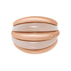 Damiani 18K Rose Gold Pink Sunstone + Diamond Statement Ring // Ring Size: 6.5 // Store Display