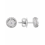 Salvini 18K White Gold Diamond Stud Earrings // Store Display