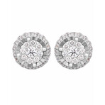 Salvini 18K White Gold Diamond Stud Earrings // Store Display