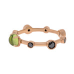 Damiani 18K Rose Gold Black + Green Peridot Gemstone Ring // Ring Size: 7 // Store Display