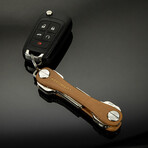 KeySmart Leather Compact Key Holder // Gold